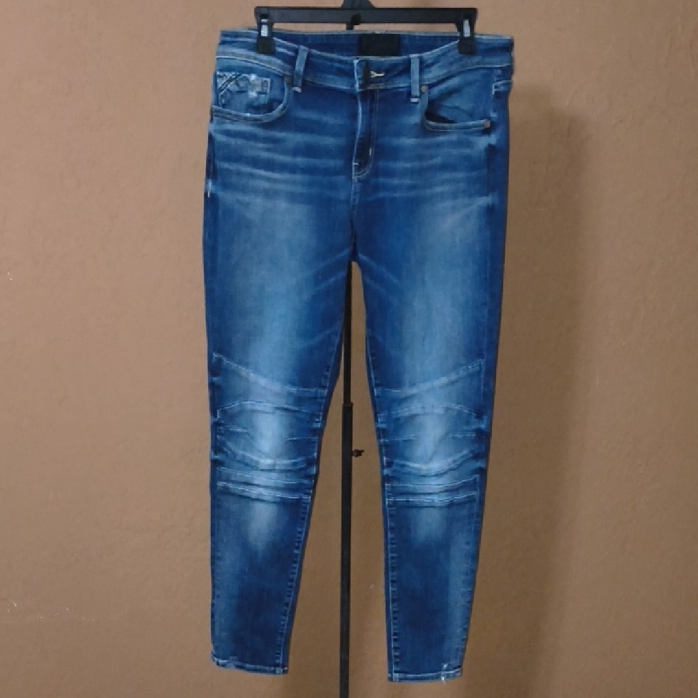 Buckle Black Dark Wash Ankle Skinny Jeans Size 9
